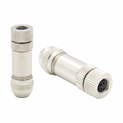 M8 Metal Fieldwire Schroefverbonden Afgeschermd 3-pins 4-gaats IP67 Waterdichte Kabelstekker voor Automotive Mannelijke Toepassing