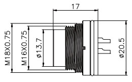 De M168pin Raad monteert Schakelaar, IP67-LEIDENE van PCB Waterdichte Schakelaar achteraan