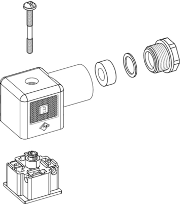 18mm de Schakelaartype van de Solenoïdeklep A verbindt de Grootte Mannelijke MCX Schakelaar voor Hydraulische/Lucht Aangedreven Kleppen