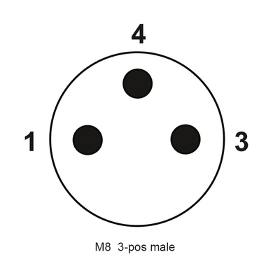 RIGOAL M8 maakt Schakelaar 3 Schakelaars van de Spelden waterdicht de Mannelijke 90 Graad Beschermde Cirkelkabel