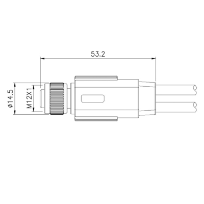 Waterdichte IP68-Sensoractuator Schakelaary Splitser 5 de Kabel van Pin Plug M12