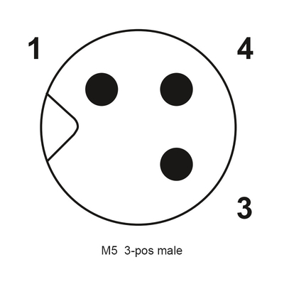 De cirkel Elektroschakelaar, 3Pin 4 Pin Coding een Mannelijke M5 maakt Schakelaar waterdicht