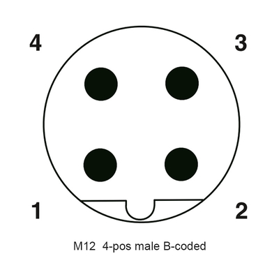 Waterdichte M12 8 Pin Female Connector 5P 12P met de Codage van A/van D