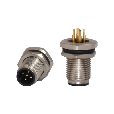 250V M12 4 Rechte de Assemblagepa GF van Pin Waterproof Connector Plug Cable