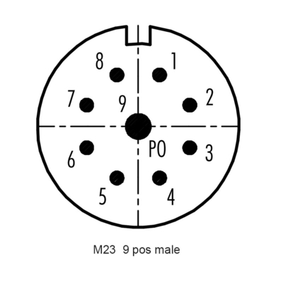 M23 9 van de de Schroefassemblage van het Speldpa66 Metaal de Schakelaar CuZn 500 Cycli