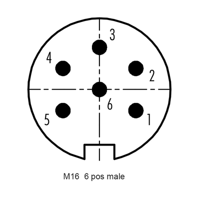 Van de de Rechte verbindingslijn6p Schroef van RIGOAL PA66 M16 de Mannelijke Beschermde Schakelaar Assemblage
