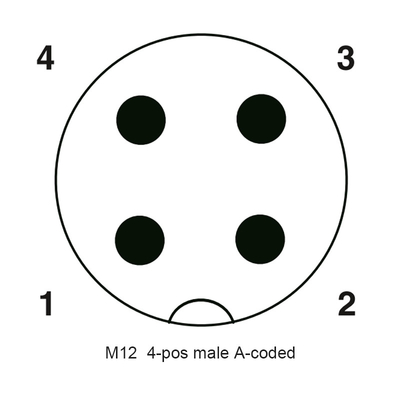 Een Code 4 het Comité van Pin Male 0.5A M12 zet Waterdichte Schakelaarpg9 Vastmakende Draad op