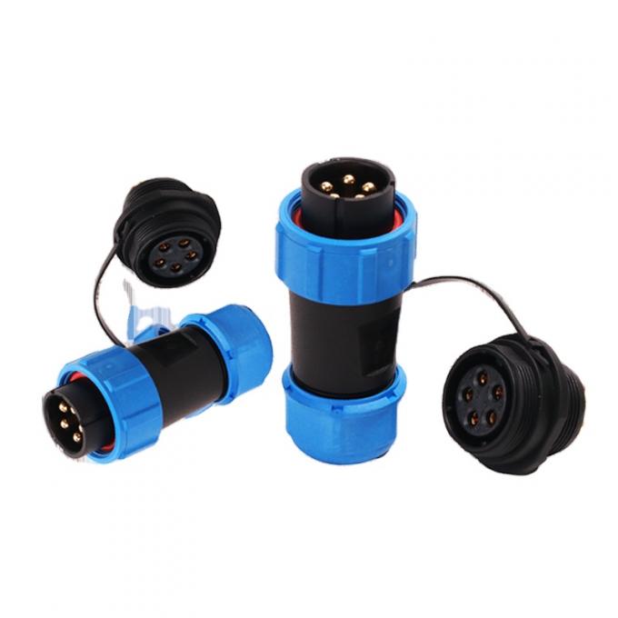 IP68 het waterdichte Cirkel Plastic Contact van het de Stoppenmessing van de Schakelaars Gealigneerde Kabel 1